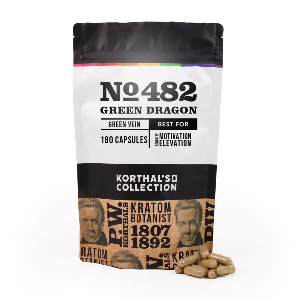 No 482 Green Dragon Kratom Capsules - Image 4